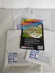 VTG 1996 Garlinghouse Split Level Deck 14′ Play Area Project Plan blueprints FYI