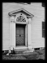 Federal style wood house, Traditional Colonial home, architectural blueprints