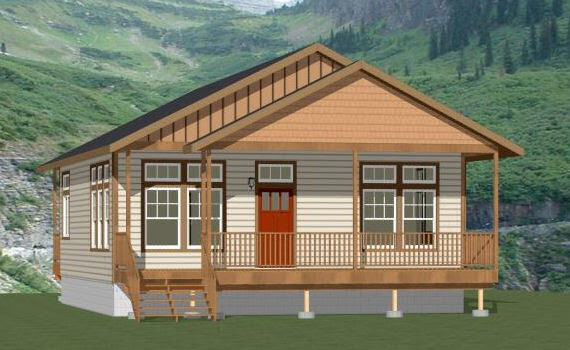 30×32 House — 2 bedroom 2 Bath — 960 sqft — PDF Floor Plan — Model 4A