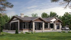 90’x55’ 3 Bed, 2 Bath, Garage, Porch, Architectural House Plans PDF Download.