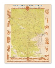 Philmont Scout Ranch New Mexico c1960 Vintage Topographic Map Wall Art