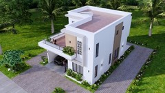 26×33 House Plans 8×10 Meter 3 Beds 3 Baths Terrace Roof PDF Plan (A4 Hard Copy)