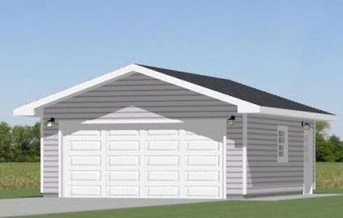 20×24 2-Car Garage — 480 sq ft — PDF Floor Plan — Model 6A