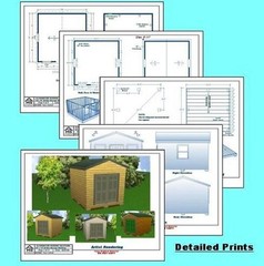10×12 Storage Shed Plans Package, Blueprints, Material List & Instructions