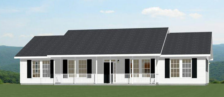 60×30 House — 4 bedroom 3 Bath — 1,800 sqft — PDF Floor Plan — Model 2A