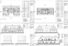 86’x29’ 6 Beds, 8 Baths Double A-Frame House Architecture Plans PDF Download.