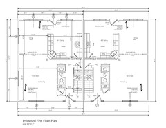DUPLEX HOUSE PLANS COLONIAL DUPLEX APT 3BR 2.5BA DUPLEX COLONIAL PLAN #226-27
