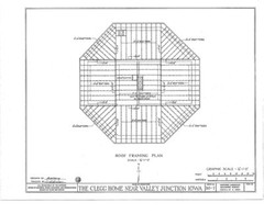 Victorian Style Octagon home, porch, architectural PRINTED PLANS