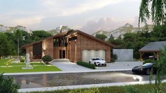 Long House 4 Bed, 3 Bathroom, CAD Blueprints Metric