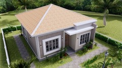 27×30 Feet Small House Design Plans 8×9 Meter 2 Beds 1 Bath Hip (A4 Hard Copy)