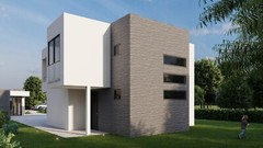 Modern House Floor Plan Design 4Bedroom 3Bathroom + Flat Roof, 1477sqf/137.25m2