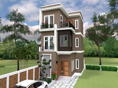 17×26 Small Home Design Plan 5×8 Meter 2 Beds 3 Baths PDF Plans (A4 Hard Copy)