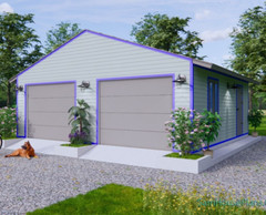 24×24 Feet 2 Cars Garage Shed Plan 7.3×7.3 Meter PDF Plans (A4 Hard Copy)