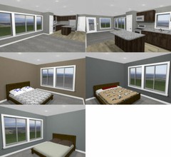 46×48 House – 3 Bedroom 2 Bath 1 RV – 1,157 sqft – PDF Floor Plan – Model 4