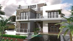 House Plan 10×16 Meter 33×53 Feet 4 Beds 4 Baths Terrace Roof (A4 Hard Copy)
