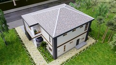 40×36 Feet House design Plans 12×11 Meter 4 Beds 3 Baths Hip Roof (A4 Hard Copy)