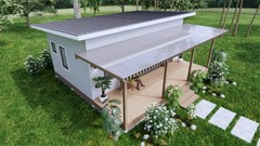 23×20 Feet Farm House Design 7×6 Meter 1 Bed 1 Bath Shed Roof PDF &A4 Hard Copy