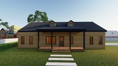Tiny Home Build Plan – Single Story Bungalow, 1068sqft, 2 Bed, 2 Bath, DIY