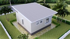 21×21 Feet Tiny House Plans 6.5×6.5 Meter 1 Bed 1 Bath Shed Roof (A4 Hard Copy)