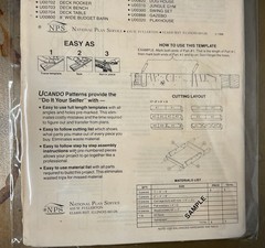 UCANDO U00320 6’X6’ Playhouse Plans Rebagged With Material List NOS W/Templete