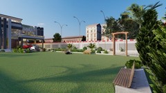 Modern Farmhouse Design | Luxury Villa Front Elevation | Architectural Rendering