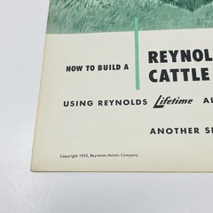 1953 Reynolds Aluminum How To Build Portable Cattle Shelter Plan Blueprint Farm