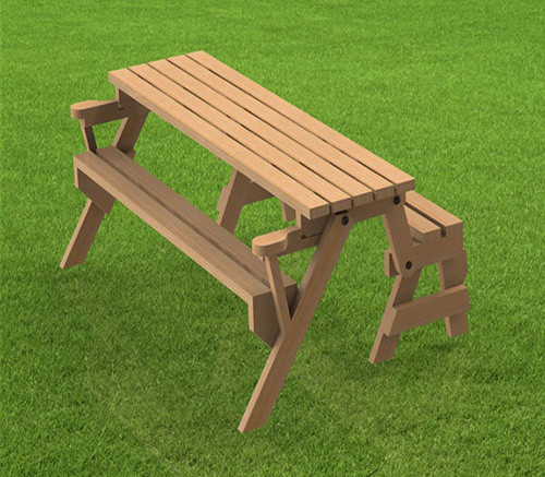 Folding Bench and Picnic Table Combination Building Plans – 6ft