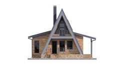 30’x47’ 2 Beds, 1 Bath A-Frame Cabin Architectural Build Plans PDF Download.