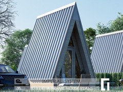 10′ x 14′ A-Frame House Cabin Plans -140F- Blueprints