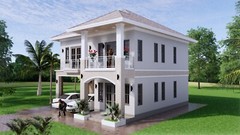 Custom House Plan 9×11 Meter 26×36 Feet 5 Beds 3 Baths Hip Roof (A4 Hard Copy)