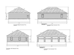 34’X46′ GARAGE PLANS HIP ROOF PLAN #18-3446-HIP-5 HIP ROOF 46×34 46×34