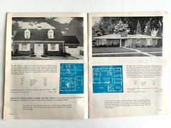 1950’s Mid Century Style Homes in Brick w/ Floor Plans- 32 in Color