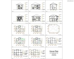 20×31 Feet Small House Plan 6×9.5 Meter 3 Beds 3 Baths Hip Roof (A4 Hard Copy)