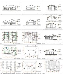 40×26 Feet Modern Farmhouse Designs 12×8 Meters 3 Beds 2 Baths (A4 Hard Copy)