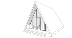 23’x41’ 1 Bed 1 Bath Modern A-Frame Cabin Architectural Build Plans PDF Download