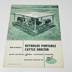 1953 Reynolds Aluminum How To Build Portable Cattle Shelter Plan Blueprint Farm