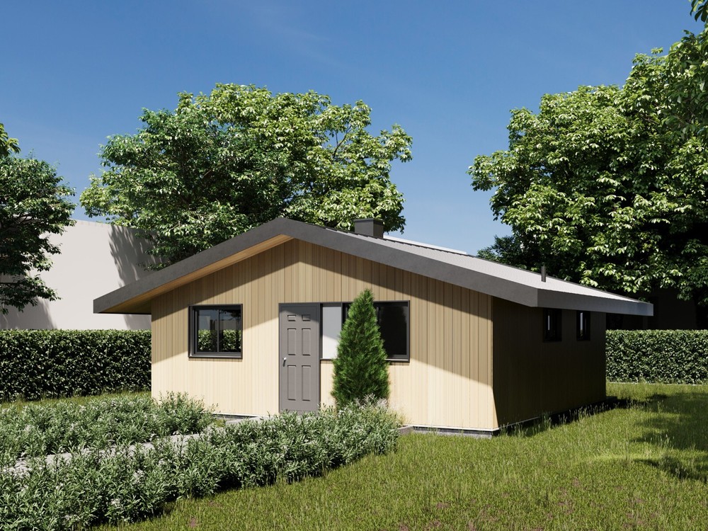 Wood Construction Tiny Home Cabin Building Plans – 24′ x 24′ – 576 square feet