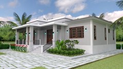 House Plan Drawing 12×11 Meter 39×36 Feet 3 Bedrooms PDF Plan (A4 Hard Copy)