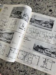 Vintage 1972 MCM Multi-Level Hillside Home Plans Design Catalog Blueprints