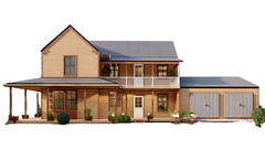 Construction Documents for 3-Bedroom 2-Story American Farmhouse – 1945 sqft