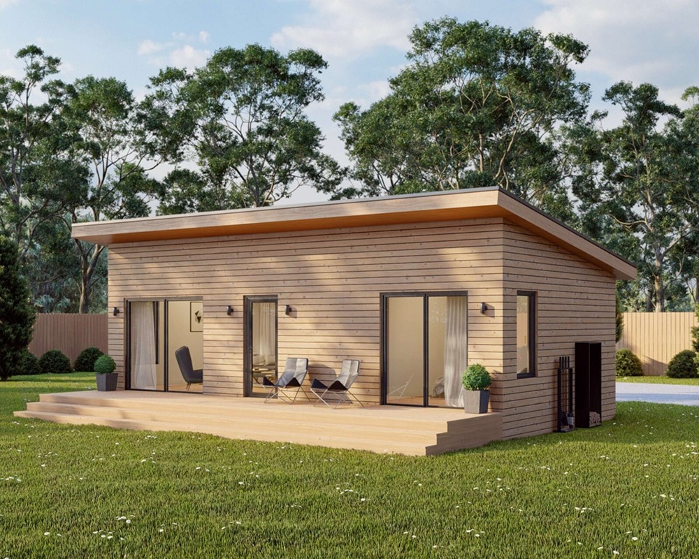 Modern Cabin House, 16′ x 32′, 512 Sq Ft, Tiny House, Architectural Plans
