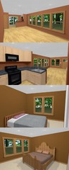28×32 House — 2 Bedroom 1 Bath — 896 sq ft — PDF Floor Plan — Model 3M