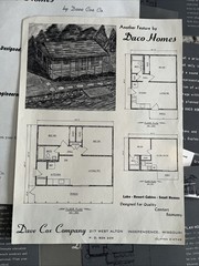 Vintage 1959 8- MCM Home Plan Sheets DACO Homes Independence MO Catalog Card