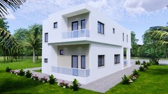 House Plans 7.5×13 Meter 25×43 Feet 3 Bed 4 Bath Terrace Roof PDF (A4 Hard Copy)