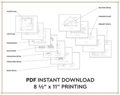 24′ X 24′ Two Car Garage with Loft Construction Plans – PDF Download