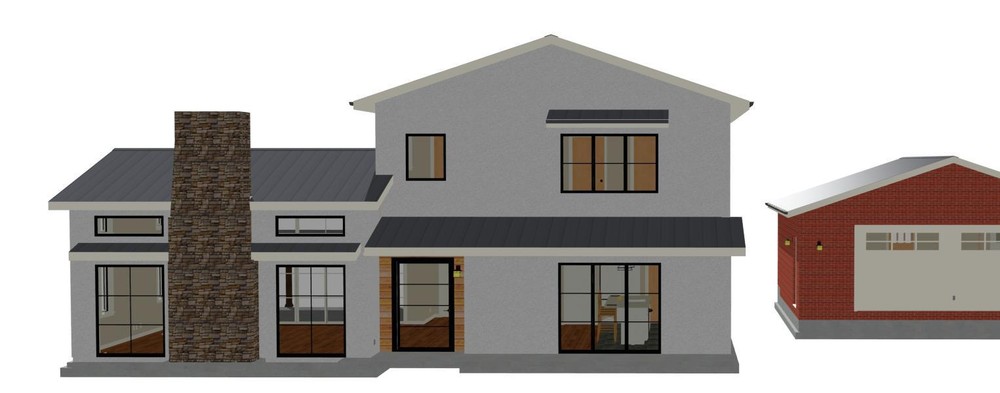 ARCHITECT DESIGNED MODERN HOUSE PLAN, 2,603 SF, 3BR, 2.5BA, MASTER SUITE, 2-CAR