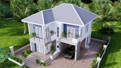 Custom House Plan 9×10 Meter 30×33 Feet 5 Beds 3 Baths Hip Roof (A4 Hard Copy)
