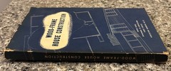 Vintage USDA Wood-Frame House Construction Handbook No. 73 Blueprint Cover 1955