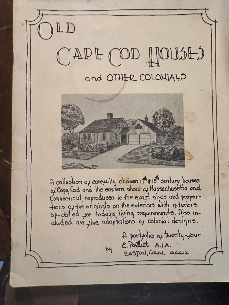 Old Cape Cod Houses and Other Colonials 24 Plans Blueprints by Evan Pollitt PB
