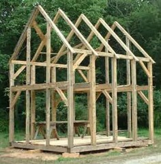 Timber Frame Shed/Barn Plans size 14′ x 16′, printed plans on 8 1/2×11 new